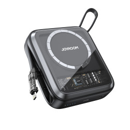 Joyroom Icy Series JR-L007 10000 mAh indukcinis maitinimo blokas su MagSafe 22,5 W su žaibo kabeliu – juodas