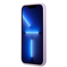 Guess Saffiano 4G Small Metal Logo dėklas, skirtas iPhone 13 Pro Max - violetinė