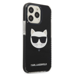 Karl Lagerfeld Choupette Head dėklas, skirtas iPhone 13 Pro / iPhone 13 - juodas