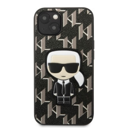 Karl Lagerfeld Monogram Ikonik Patch dėklas iPhone 13 - juodas