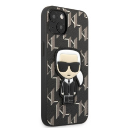 Karl Lagerfeld Monogram Ikonik Patch dėklas iPhone 13 - juodas