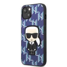 Karl Lagerfeld Monogram Ikonik Patch dėklas iPhone 13 - mėlynas