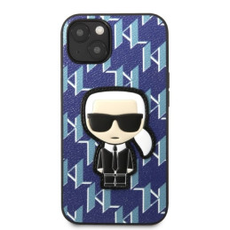 Karl Lagerfeld Monogram Ikonik Patch dėklas iPhone 13 - mėlynas