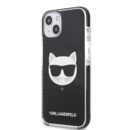 Karl Lagerfeld Choupette Head dėklas iPhone 13 - juodas