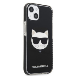 Karl Lagerfeld Choupette Head dėklas iPhone 13 - juodas