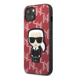 Karl Lagerfeld Monogram Ikonik Patch dėklas iPhone 13 mini - raudonas