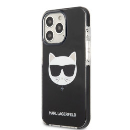 Karl Lagerfeld Choupette Head dėklas iPhone 13 Pro Max - juodas