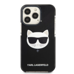 Karl Lagerfeld Choupette Head dėklas iPhone 13 Pro Max - juodas