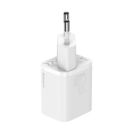 Baseus Super Si 1C greitas USB Type C įkroviklis 20W maitinimo šaltinis + USB Type C - Lightning kabelis 1m baltas (TZCC...