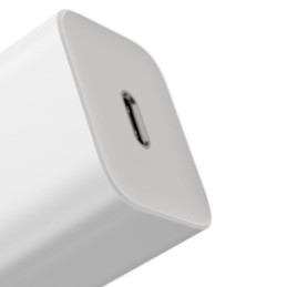 Baseus Super Si 1C greitas USB Type C įkroviklis 20W maitinimo šaltinis + USB Type C - Lightning kabelis 1m baltas (TZCC...