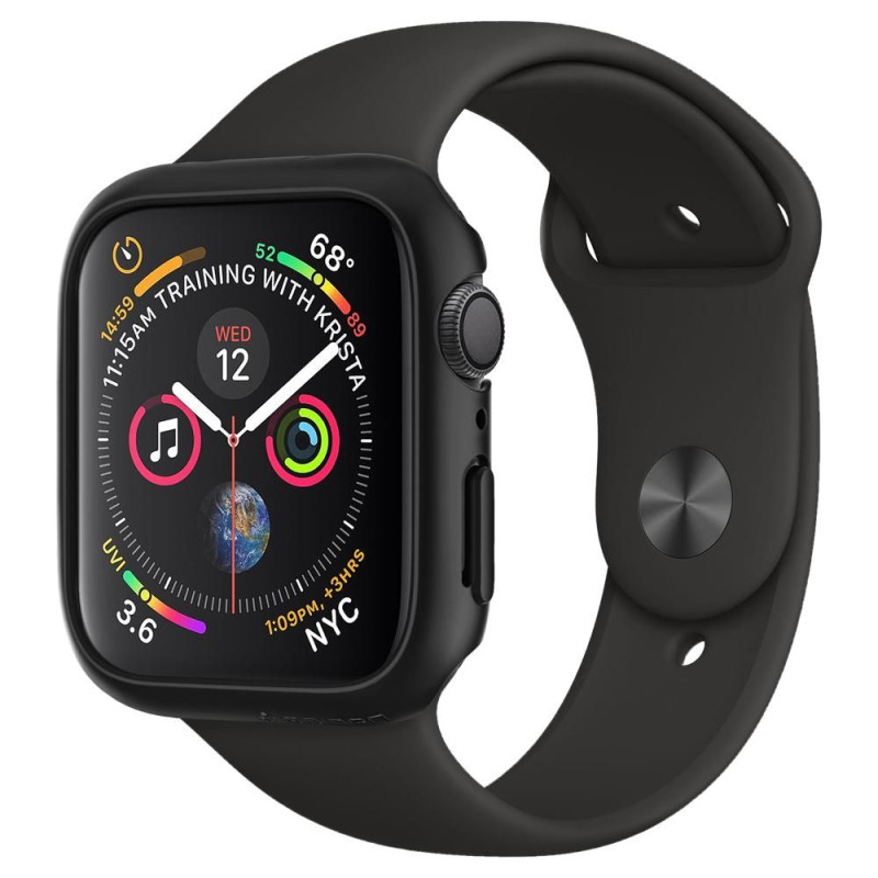 Spigen Thin Fit dėklas Apple Watch 4/ 5/ 6/ SE (44mm) - juodas