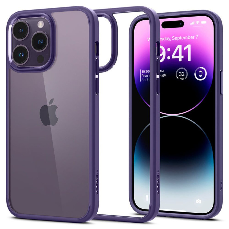 Spigen Ultra Hybrid dėklas iPhone 14 Pro Max - violetinis