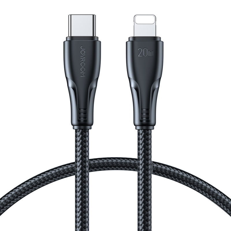 Joyroom Surpass Series A11 Lightning/ USB-C 20W 0,25 m laidas – juodas