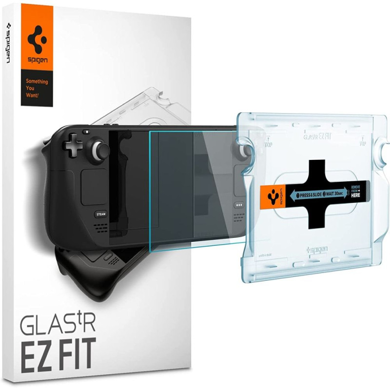 „Spigen Glas.tR EZ“ Tinka grūdintas stiklas „Steam Deck“.