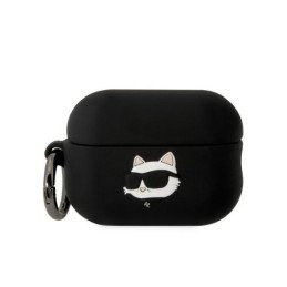 Karl Lagerfeld Silicone Choupette Head 3D dėklas, skirtas AirPods Pro 2 – juodas