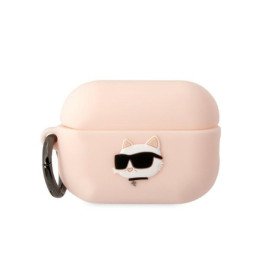 Karl Lagerfeld Silicone Choupette Head 3D dėklas, skirtas AirPods Pro 2 – rožinis