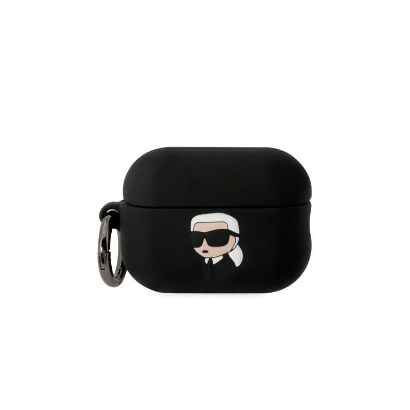 Karl Lagerfeld Silicone Karl Head 3D dėklas, skirtas AirPods Pro 2 - juodas