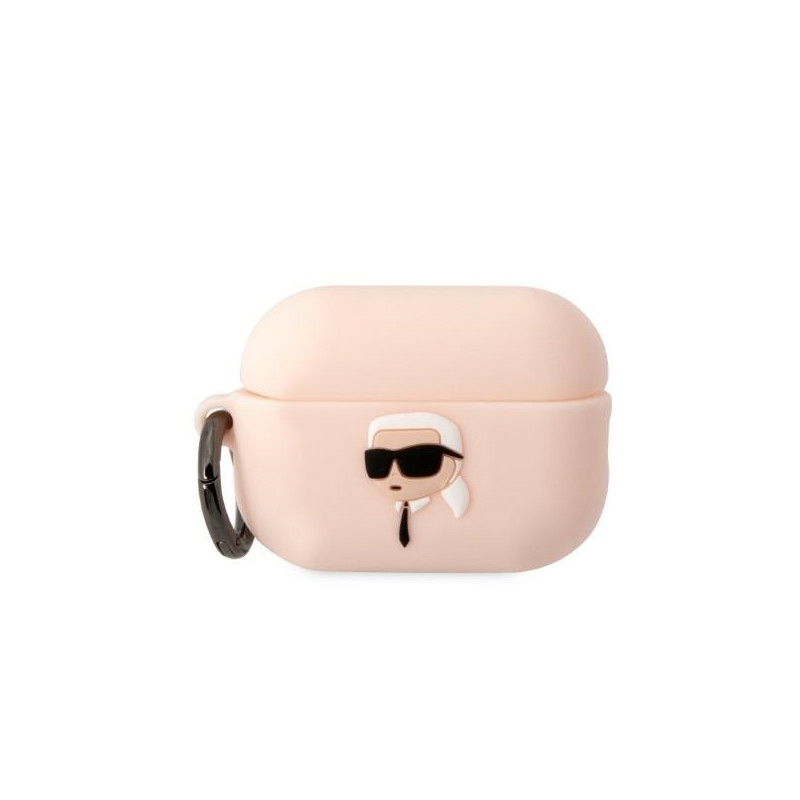 Karl Lagerfeld Silicone Karl Head 3D dėklas, skirtas AirPods Pro 2 – rožinis