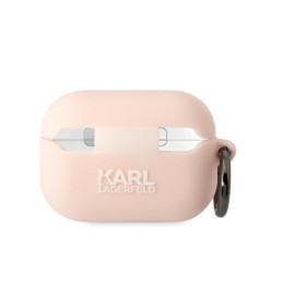 Karl Lagerfeld Silicone Karl Head 3D dėklas, skirtas AirPods Pro 2 – rožinis