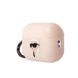 Karl Lagerfeld Silicone Karl Head 3D dėklas, skirtas AirPods Pro 2 – rožinis