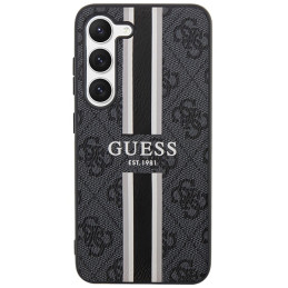 Guess 4G Printed Stripes dėklas Samsung Galaxy S23 - juodas