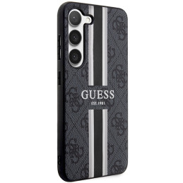 Guess 4G Printed Stripes dėklas Samsung Galaxy S23 - juodas