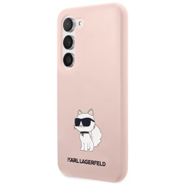 Karl Lagerfeld Silicone Choupette dėklas, skirtas Samsung Galaxy S23+ - rožinis