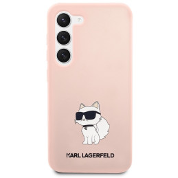 Karl Lagerfeld Silicone Choupette dėklas, skirtas Samsung Galaxy S23+ - rožinis