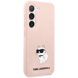 Karl Lagerfeld Silicone Choupette dėklas, skirtas Samsung Galaxy S23+ - rožinis