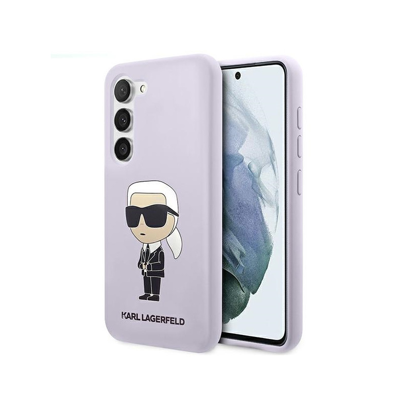Karl Lagerfeld Silicone Ikonik dėklas Samsung Galaxy S23+ - violetinis