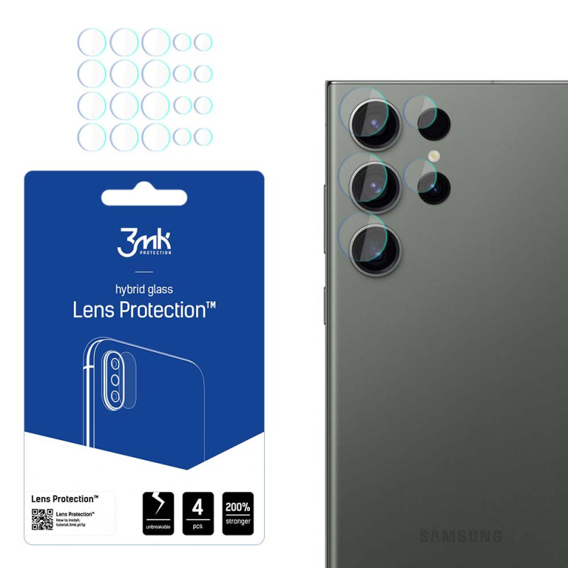 3mk Lens Protection™ hibridinis fotoaparato stiklas, skirtas Samsung Galaxy S23 Ultra