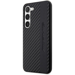 AMG Carbon Stripe&Embossed dėklas, skirtas Samsung Galaxy S23+ - juodas