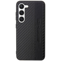 AMG Carbon Stripe&Embossed dėklas, skirtas Samsung Galaxy S23+ - juodas