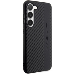 AMG Carbon Stripe&Embossed dėklas, skirtas Samsung Galaxy S23+ - juodas