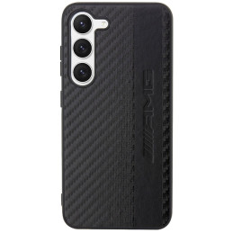 AMG Carbon Stripe&Embossed dėklas, skirtas Samsung Galaxy S23 - juodas