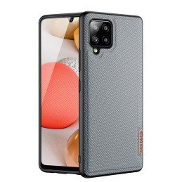 Dux Ducis Fino dėklo dangtelis, padengtas nailono medžiaga, skirtas Samsung Galaxy A42 5G pilkas