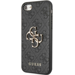 Guess 4G didelis metalinis logotipo dėklas, skirtas iPhone 7 / 8 / SE 2020 / SE 2022 – pilka