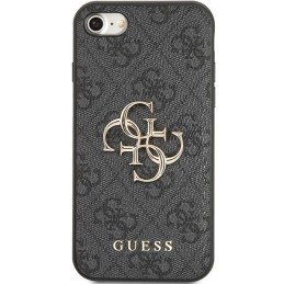 Guess 4G didelis metalinis logotipo dėklas, skirtas iPhone 7 / 8 / SE 2020 / SE 2022 – pilka