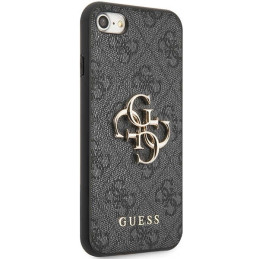 Guess 4G didelis metalinis logotipo dėklas, skirtas iPhone 7 / 8 / SE 2020 / SE 2022 – pilka
