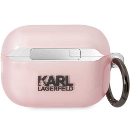 Karl Lagerfeld Ikonik Choupette dėklas, skirtas AirPods Pro 2 – rožinis