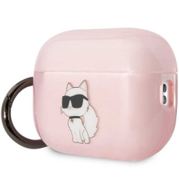 Karl Lagerfeld Ikonik Choupette dėklas, skirtas AirPods Pro 2 – rožinis