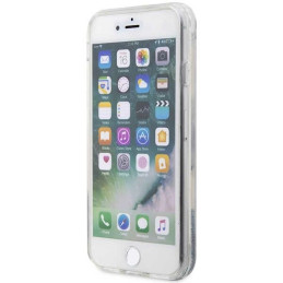 Karl Lagerfeld Glitter Karl& 39 s Head dėklas, skirtas iPhone 7 / 8 / SE 2020 / SE 2022 - sidabras