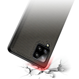 Dux Ducis Fino dėklo dangtelis, padengtas nailono medžiaga, skirtas Samsung Galaxy A42 5G žaliai