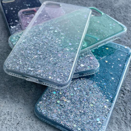 Wozinsky Star Glitter Shiny Case Blizgantis dangtelis, skirtas Samsung Galaxy A42 5G Skaidrus