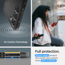 Spigen Liquid Air dėklas, skirtas Samsung Galaxy S23 - matinė juoda