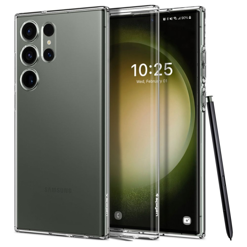 Spigen Skystųjų kristalų dėklas, skirtas Samsung Galaxy S23 Ultra - skaidrus