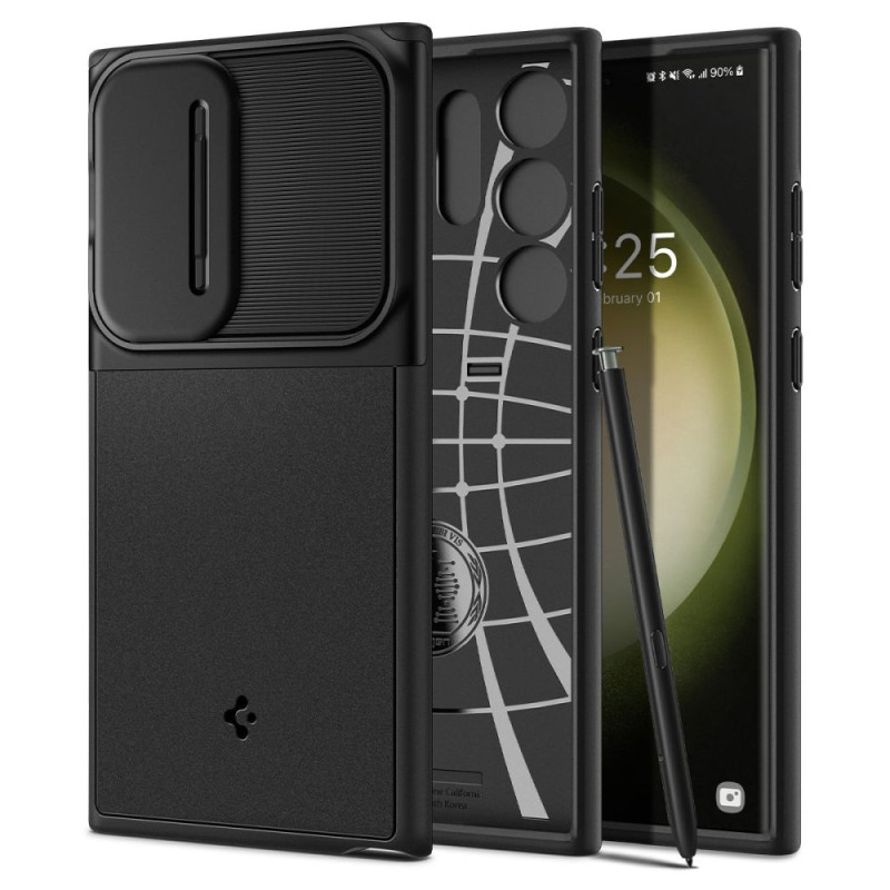 Spigen Optik Armor dėklas Samsung Galaxy S23 Ultra - juodas