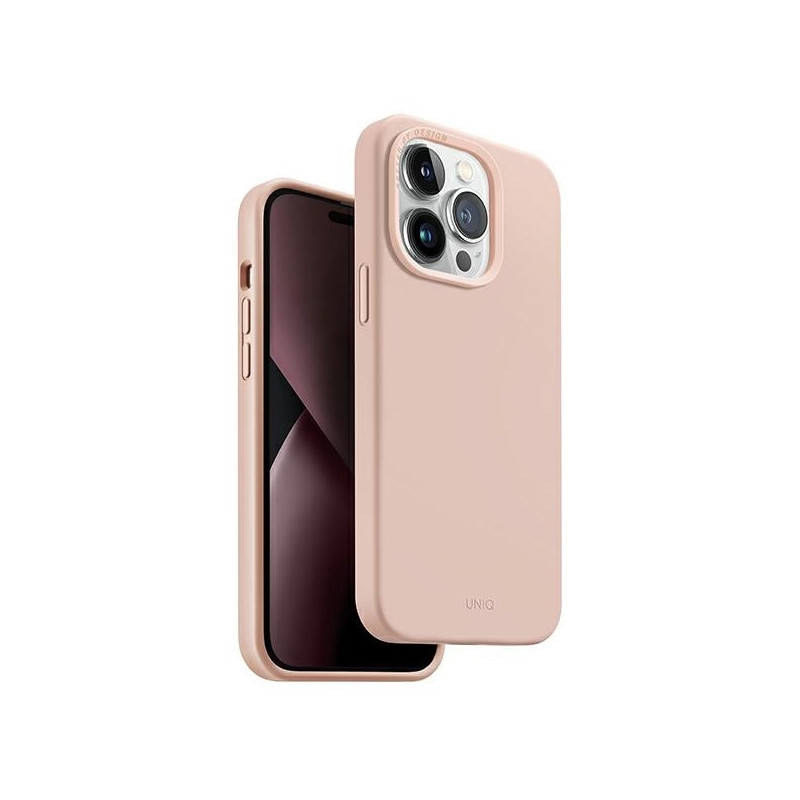 UNIQ Lino Hue Magclick įkrovimo dėklas, skirtas iPhone 14 Pro - rožinis