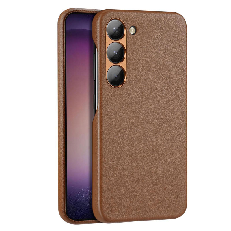 Dux Ducis Grit dėklas Samsung Galaxy S23+, elegantiškas dangtelis iš rudos dirbtinės odos
