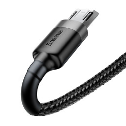 „Baseus Cafule“ kabelis CAMKLF-AG1 USB-A / mikro USB 2.4A 0,5 m - juodai pilkas